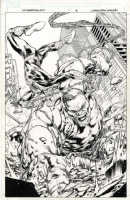 2011 Ultimate Fallout issue 3 Hulk vs Spiderman by Carlo Pagulayan Comic Art